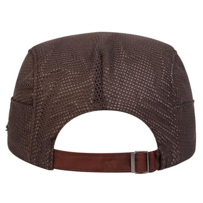 Newsboy Cap, Mesh Summer Flat Cap, Summer Hats for Men - color: Brown
