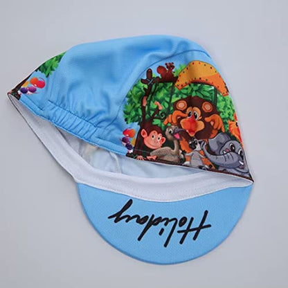 Funny Cycling Cap - Polyester Skull Cycling Hat-Under Helmet -Cartoon Cycling Helmet Liner Breathable&Sweat Uptake - color: Fuu-ee