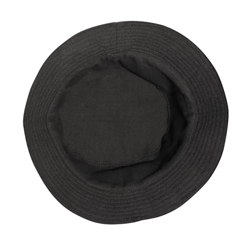 MILAKOO Rave Hologram Metallic Bucket Hat Reversible Cap Reflective Waterproof Rain Fisherman Hat - color: A: Black