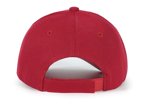 Edoneery Baseball Cap for Men and Women, Low Profile Washed Cotton Dad Hat - color: Red