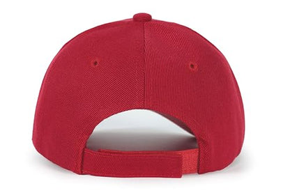 Edoneery Baseball Cap for Men and Women, Low Profile Washed Cotton Dad Hat - color: Red
