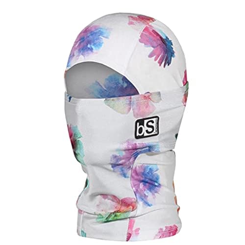 BLACKSTRAP Kids' Hood ExoHinge Balaclava Ski Mask, Helmet Compatible, Keeps Kids Comfortable and Warm - color: Floral, size: One Size