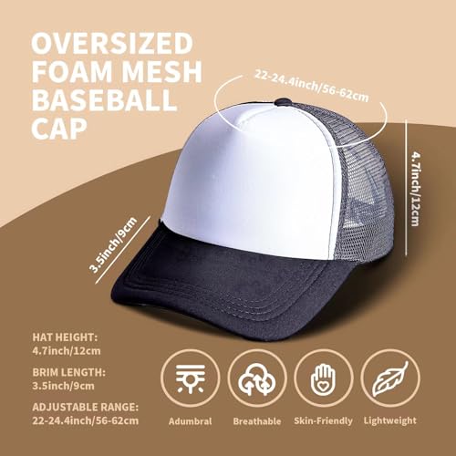 10 Pack of Blank Trucker Hat Bulk Men and Women Hats Bulk DIY Graffiti Mesh Hat Hot Stamping Hats - color: Orange White