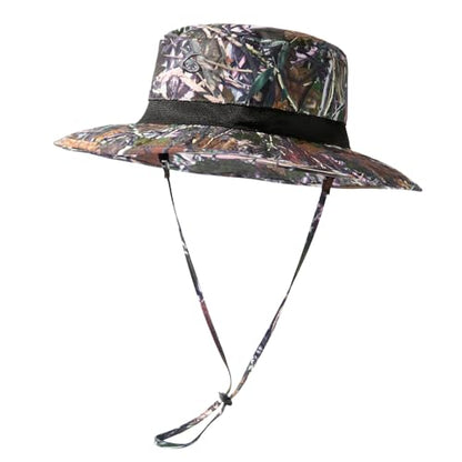 TOP-EX Oversized Waterproof Mesh Sun Hat for Big Heads with Wide Brim - color: Camo-2.7"brim, size: Medium-Large