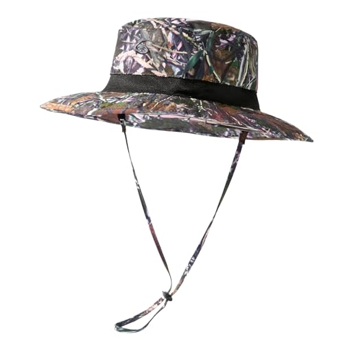 TOP-EX Oversized Waterproof Mesh Sun Hat for Big Heads with Wide Brim - color: Camo-2.7"brim, size: Large-X-Large