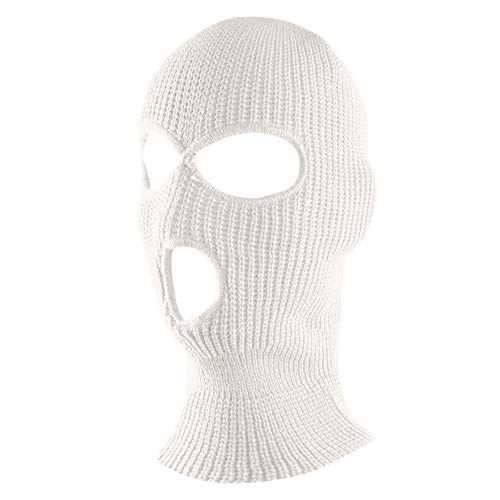 Super Z Outlet Knit Sew Acrylic Outdoor Full Face Cover Thermal Ski Mask One Size Fits Most - color: White