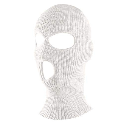 Super Z Outlet Knit Sew Acrylic Outdoor Full Face Cover Thermal Ski Mask One Size Fits Most - color: White