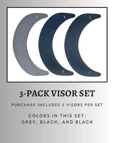 Visor ATTACHES to Sunglasses, EVA Foam, Unisex - color: Grey / Black / Black Set