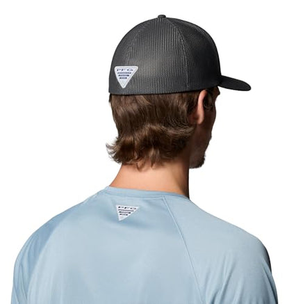 Columbia Unisex PFG Patch Mesh Ball Cap - color: Shark/the Original, size: Large-X-Large