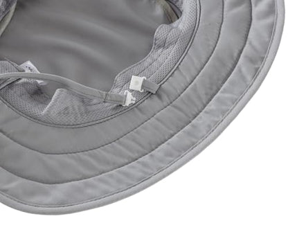 Connectyle Kids Foldable Wide Brim Sun Hat UPF 50+ Sun Protection Bucket Hats Breathable Summer Beach Hat for Boys Girls - color: Light Grey, size: Small