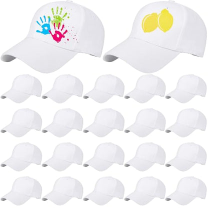 22 Pcs Adult Cotton Baseball Hat Solid Color Baseball Caps Adjustable Blank Golf Cap Plain Ball Hats Bulk for Unisex - color: Color Set 1