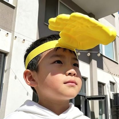 Novelty Hand Hat Visor - color: Yellow