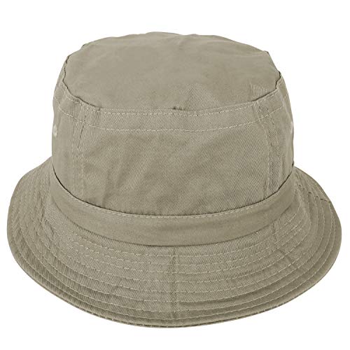 Armycrew Pigment Dyed Washed 100% Cotton Unisex Bucket Hat - color: Natural