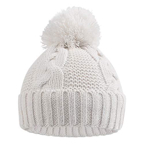 JANGANNSA Winter Knit Baby Hat Twist Warm Beanie for Boy Girl Fall Baby Cap - color: Ivory White, size: 0-6 Months