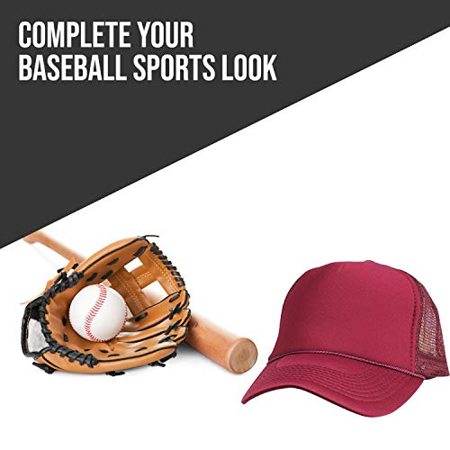 2 Packs Baseball Caps Blank Trucker Hats Summer Mesh Cap (2 FOR Price of 1) - color: Maroon