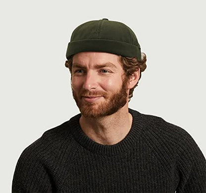 Glamorstar Dome Brimless Hats for Women Men Sailor Docker Beanie Cap Hip Hop Hats - color: Dark Green