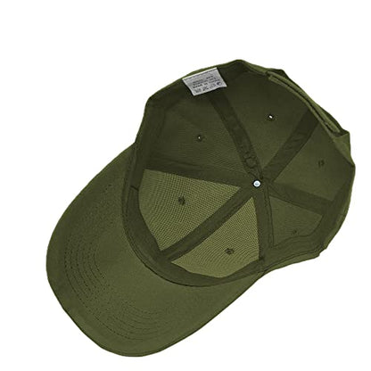 Glory Max Plain Baseball Cap Hook & Loop Strap Adjustable Solid Blank Curved Visor Hat - color: Olive
