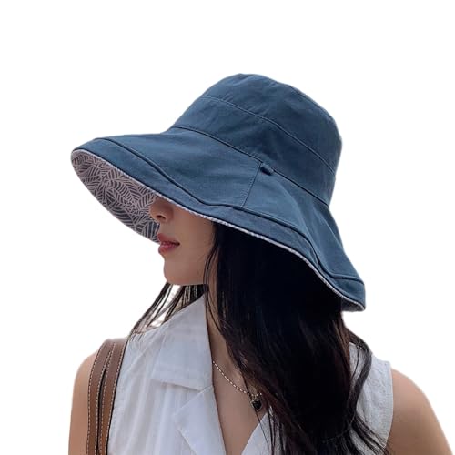 FaroDor Women's Reversible Bucket Hat UV Protection Packable Travel Cap Wide Brim Sun Hats 2026 - color: 6navy Blue