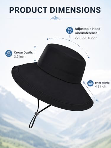 Women Summer Wide Brim Sun Hat UV Protection Ponytail Hole Waterproof Foldable Bucket Hat for Beach Hiking Travel - color: Beige