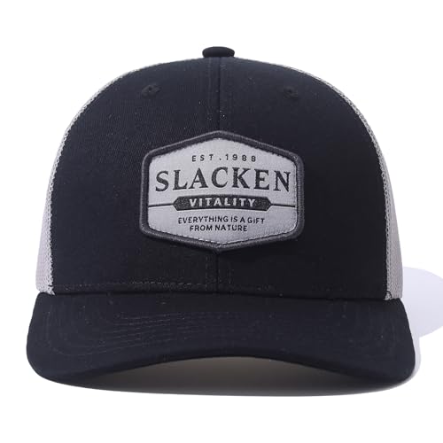 Breathable Snapback Trucker Hats Summer Baseball Caps Adjustable Outdoor Mesh Snap Back Hats for Daily Use - color: Mg-hswmbs2518-black