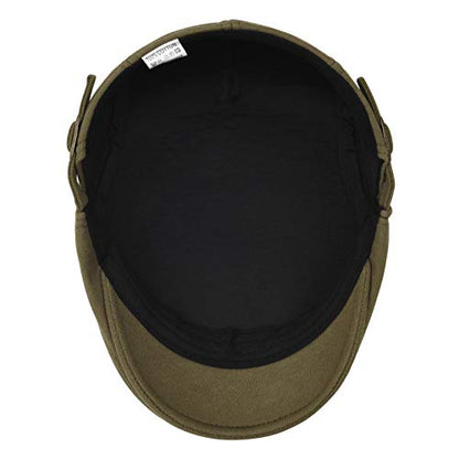 VOBOOM Men Newsboy Cap Cotton Flat Ivy Gatsby Driving Hat - color: Green