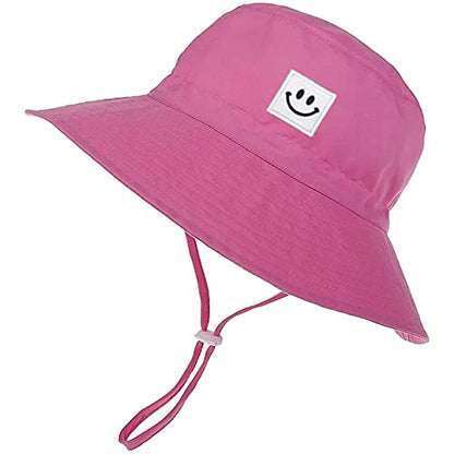 55cube Baby & Toddler Sun Hat UPF 50+ Bucket Hat with Chin Strap - color: 1pack Pink, size: 2-5T