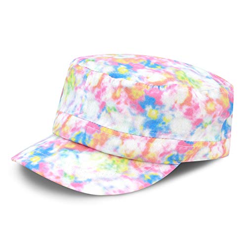 The Hat Depot Cadet Military Army Baseball Cap Tie Dye & Washed Cotton Basic & Distressed Cadet Brushed Cotton Cap - color: 3. Tie Dye - Color 5
