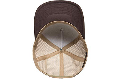 Yupoong Men's Yp Classics 5-Panel Retro Trucker Cap-2-tone - color: Brown/Khaki
