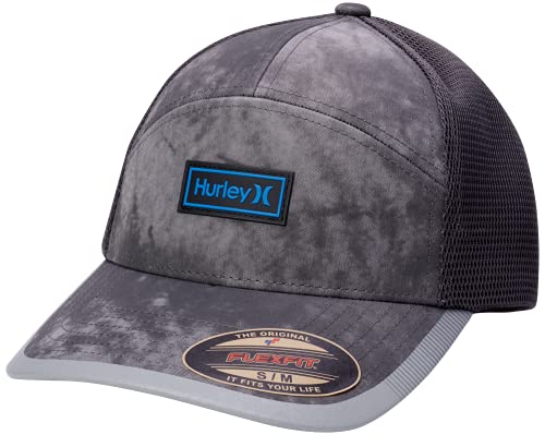 Hurley Men's Baseball Cap - Mission Curved Brim Fitted Trucker Hat - color: Dark Grey, size: Medium