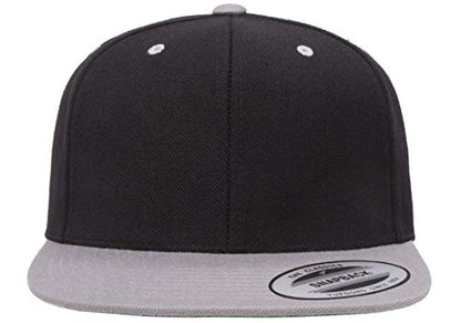 Flexfit Unisex Adult Yp Classics Premium Snapback Cap – 2-Tone - color: Black/Silver