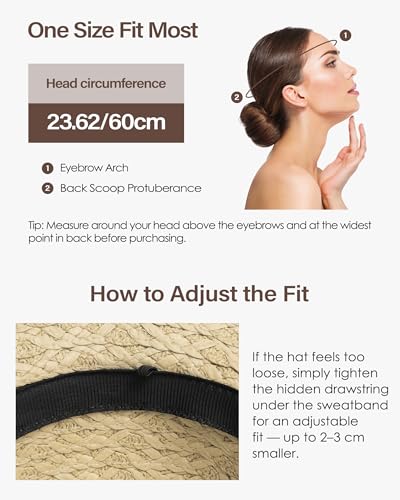 Sun Hats for Women Beach Hats for Women - color: Beige