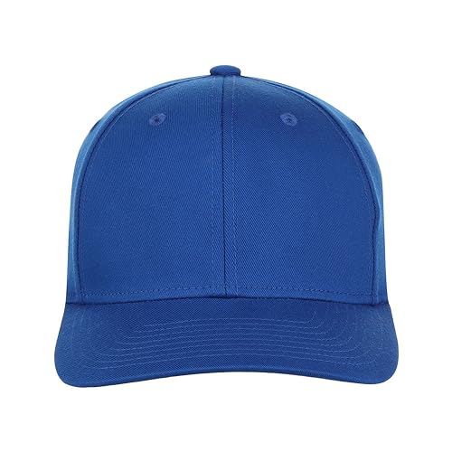 Lids Blank All Star Classic Structured Stretch Fitted Baseball Cap – Curved Bill Hat for Men and Women - color: Royal Blue, size: Small-Medium