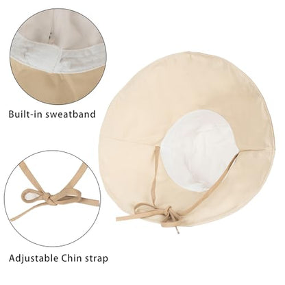 Women's Wide-Brim-Sun-Hat Sun Protection Summer Outdoor Beach-Bucket-Hat