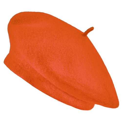 Jolbndcv 6PCS Beret, French Beanie, Outdoor, Winter, Fashion Lady Hat - color: Orange