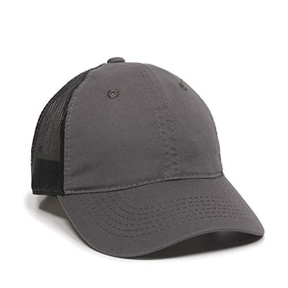 Outdoor Cap Garment Washed Meshback Cap - color: Charcoal/Black