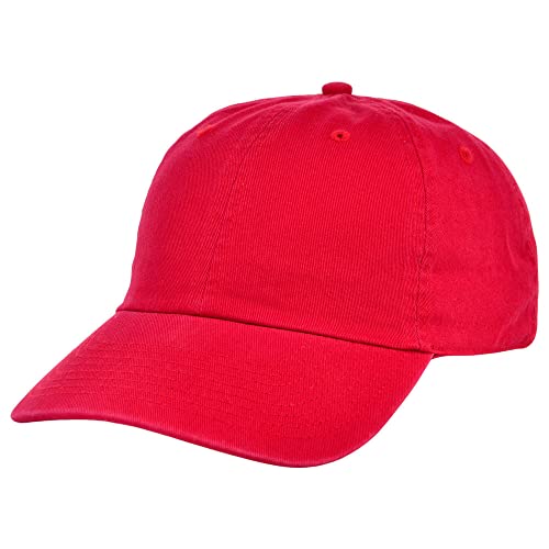 Lids Blank Baseline Dad Adjustable Strapback Hat - color: Red