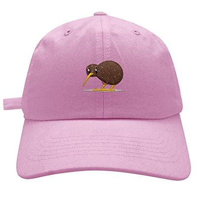 JPAK Kiwi Bird Baseball Cap Embroidered Cotton Dad Hat - Funny - color: Pink