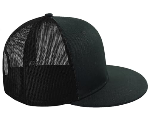 Funny Chef Hats, Snapback Flat Bill Dad Hat for Men, Adjustable Cotton Embroidered Knives Kitchen Women Baseball Caps - color: Black Meshes