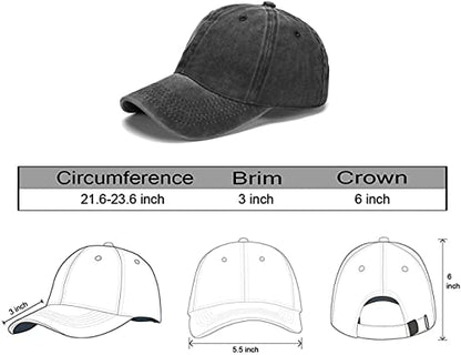Women's Mom Life Dad Hat Embroidered Distressed Denim Baseball Cap
