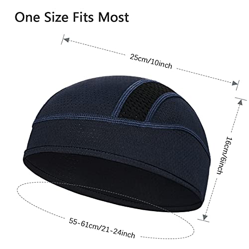 MELASA Cooling Skull Cap Breathable Mesh Sweat Control Helmet Liner for Men - color: Black&funny-clow