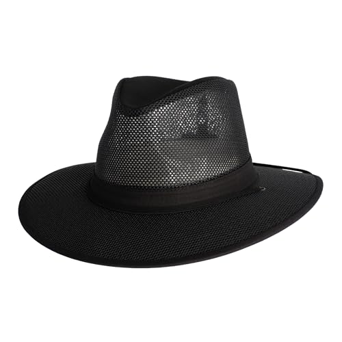 Henschel Hats Original Aussie Breezer Sun Hat for Summer Outdoor Use - color: Black, size: Medium