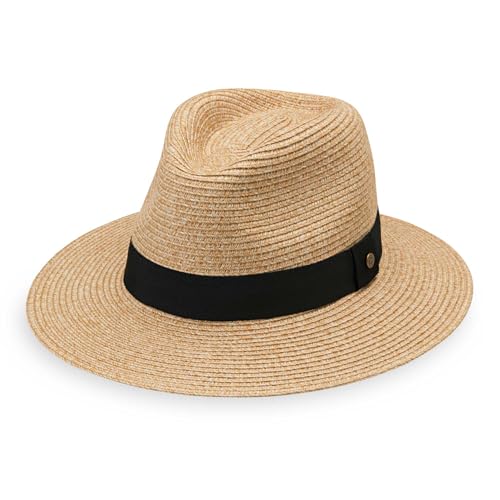 Women's Beach Fedora, Petite, Packable, UPF 50+, Adjustable - color: Beige