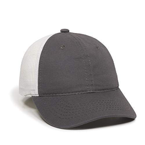 Outdoor Cap Garment Washed Meshback Cap - color: Charcoal/White