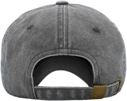 KBETHOS Classic Unisex Cotton Adjustable Low Crown Baseball Cap – Plain Dad Hat - color: Gray Pigment Dyed