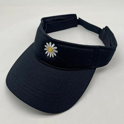 Embroidered Pickleball Visor Men Women,Gifts for Pickleball Lovers - color: Black, style: Pickleball Flower