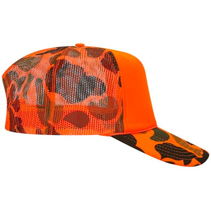 BROTHER TRUCKERS Choosin' Texas Distressed Mesh Back Hat - color: Orange Camo