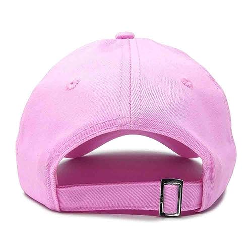 DALIX Peach Embroidered Dad Cap Cotton Baseball Hat Women - color: Light Pink
