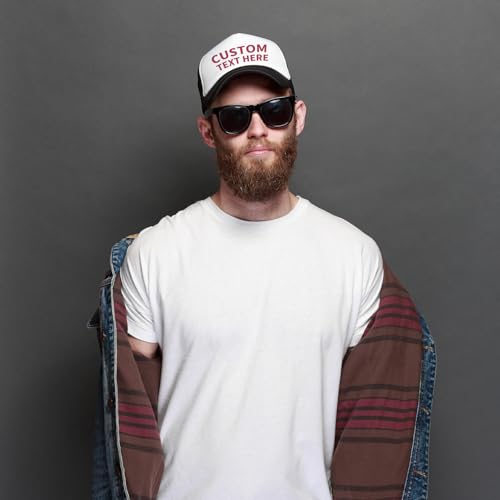 10 Pack of Blank Trucker Hat Bulk Men and Women Hats Bulk DIY Graffiti Mesh Hat Hot Stamping Hats - color: Red White