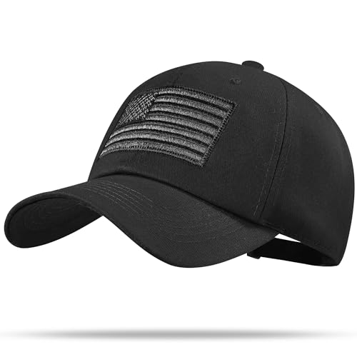 American Flag Hat, Adjustable Fit USA Baseball Cap for Men Women, Dad Hats, Outdoor Ball Caps for Casual Wear - color: Black