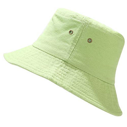 Unisex Bucket Hat Summer UPF 50+ Sun Protection Outdoor Beach Fishing Travel Hiking Hat - color: Light Green